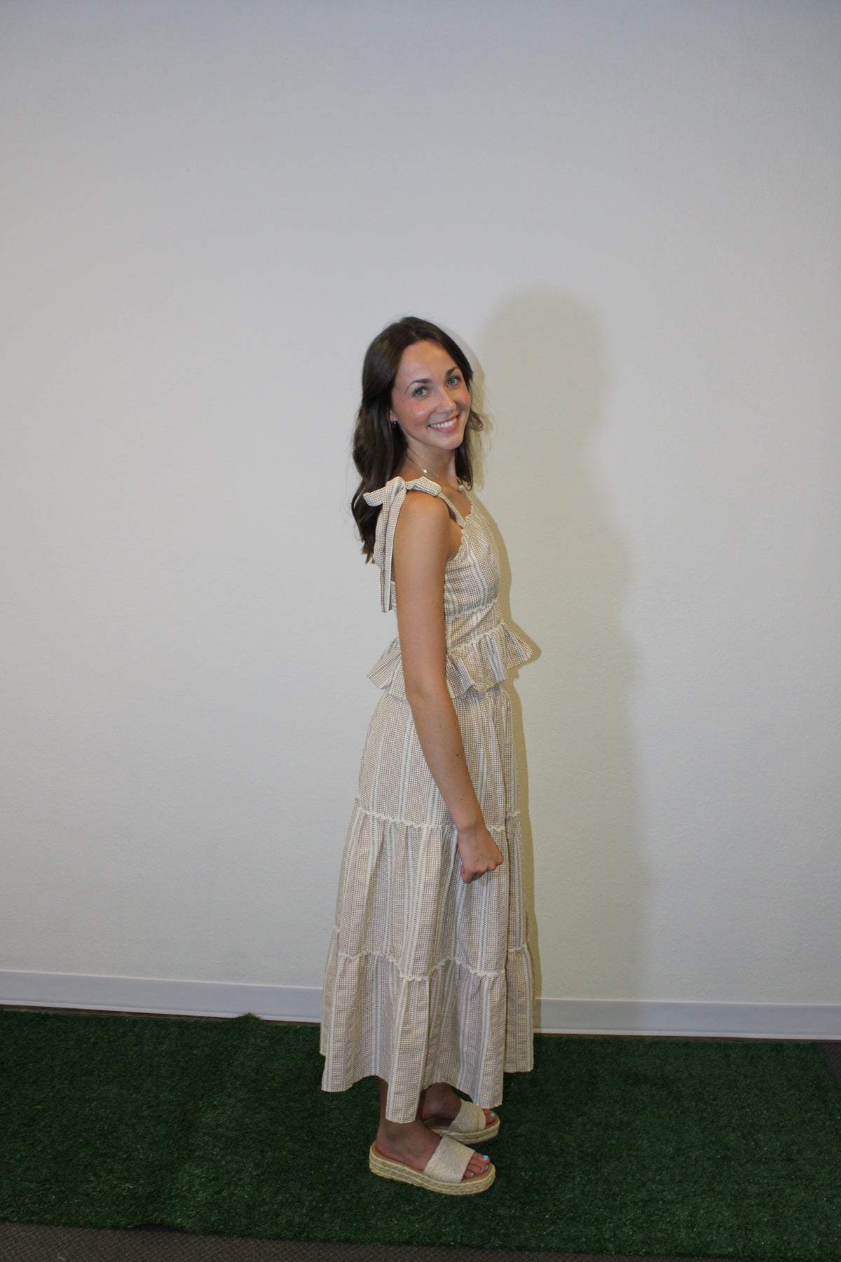 The Linen Lace Midi Skirt Set