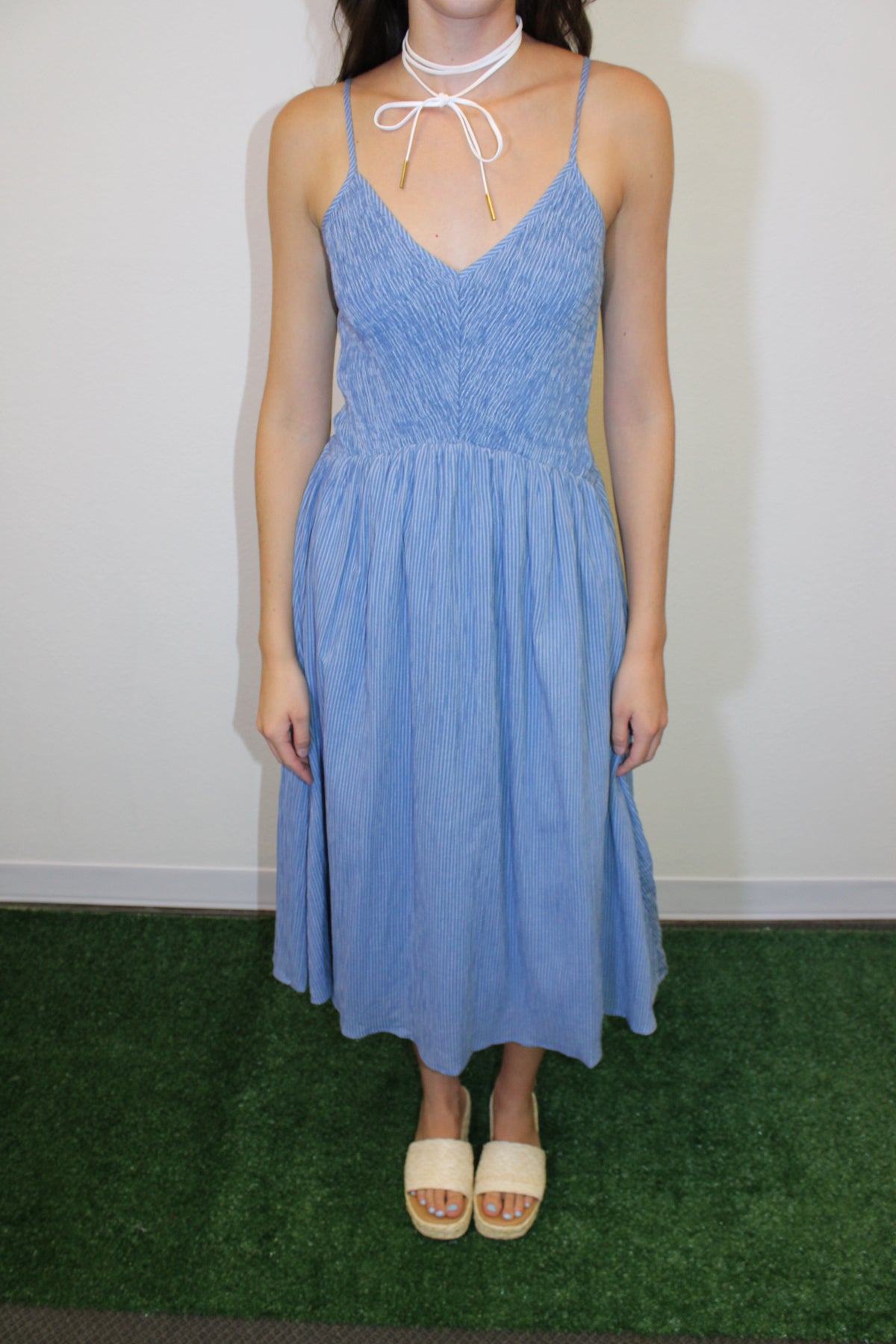 Tatum Striped Midi Dress