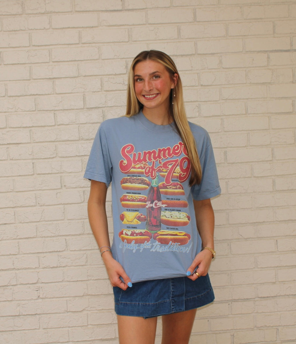 Summer of ‘79 Tee - Clear Blue