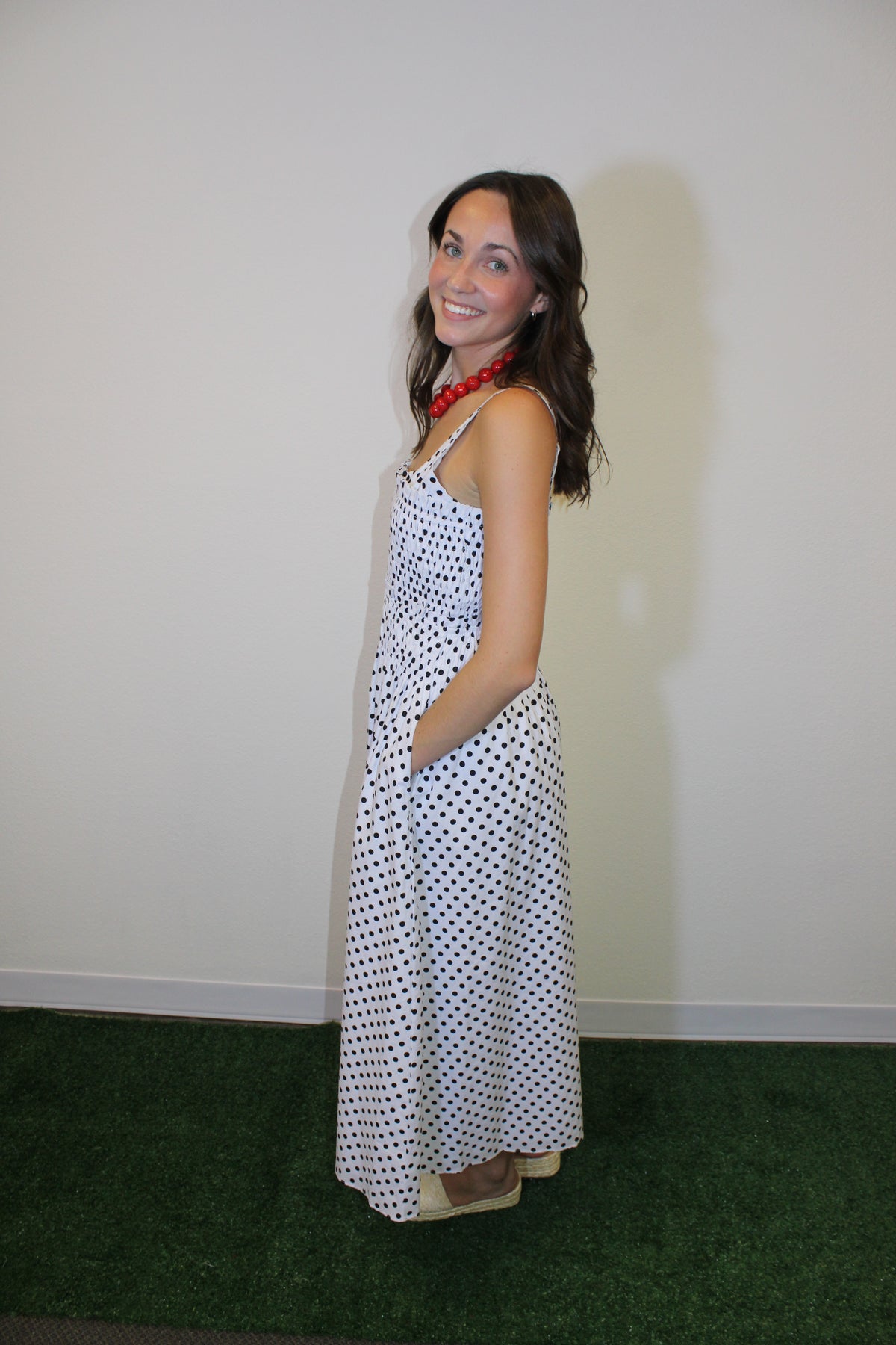 Zoe Polka Dot Midi Dress