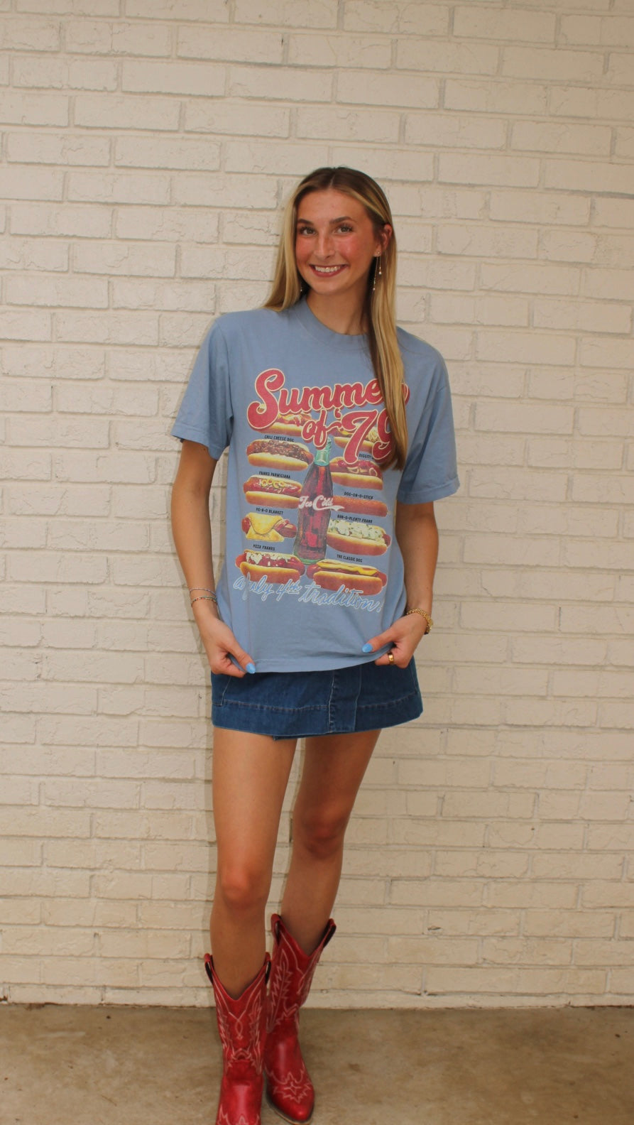 Summer of ‘79 Tee - Clear Blue