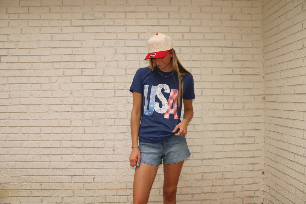USA Patterned Tee