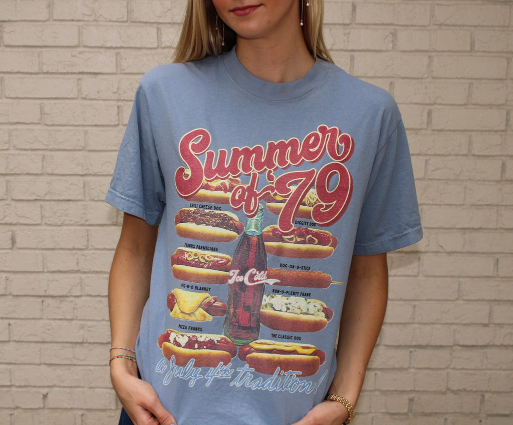 Summer of ‘79 Tee - Clear Blue
