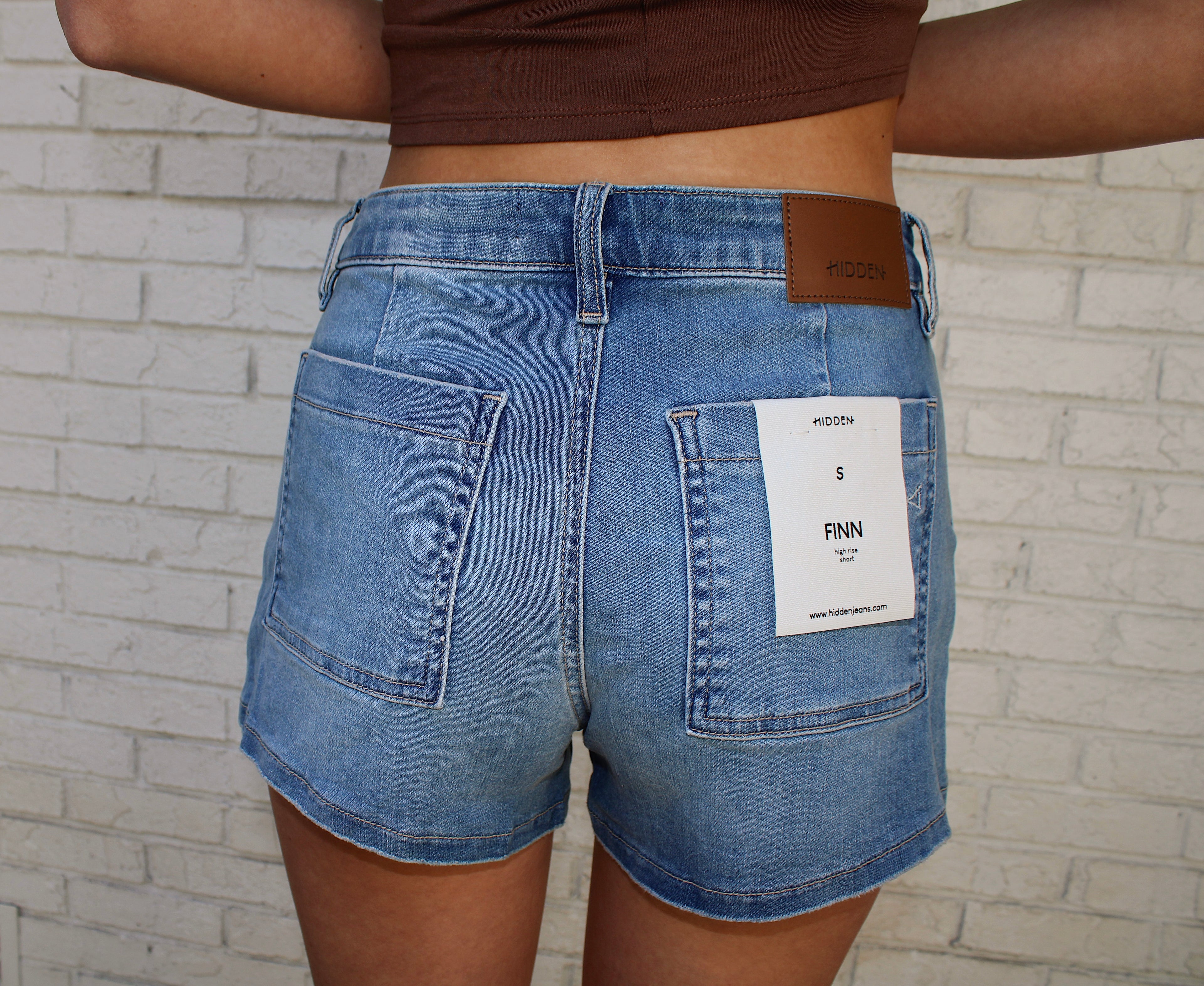 Medium Light High Rise Stretch Shorts