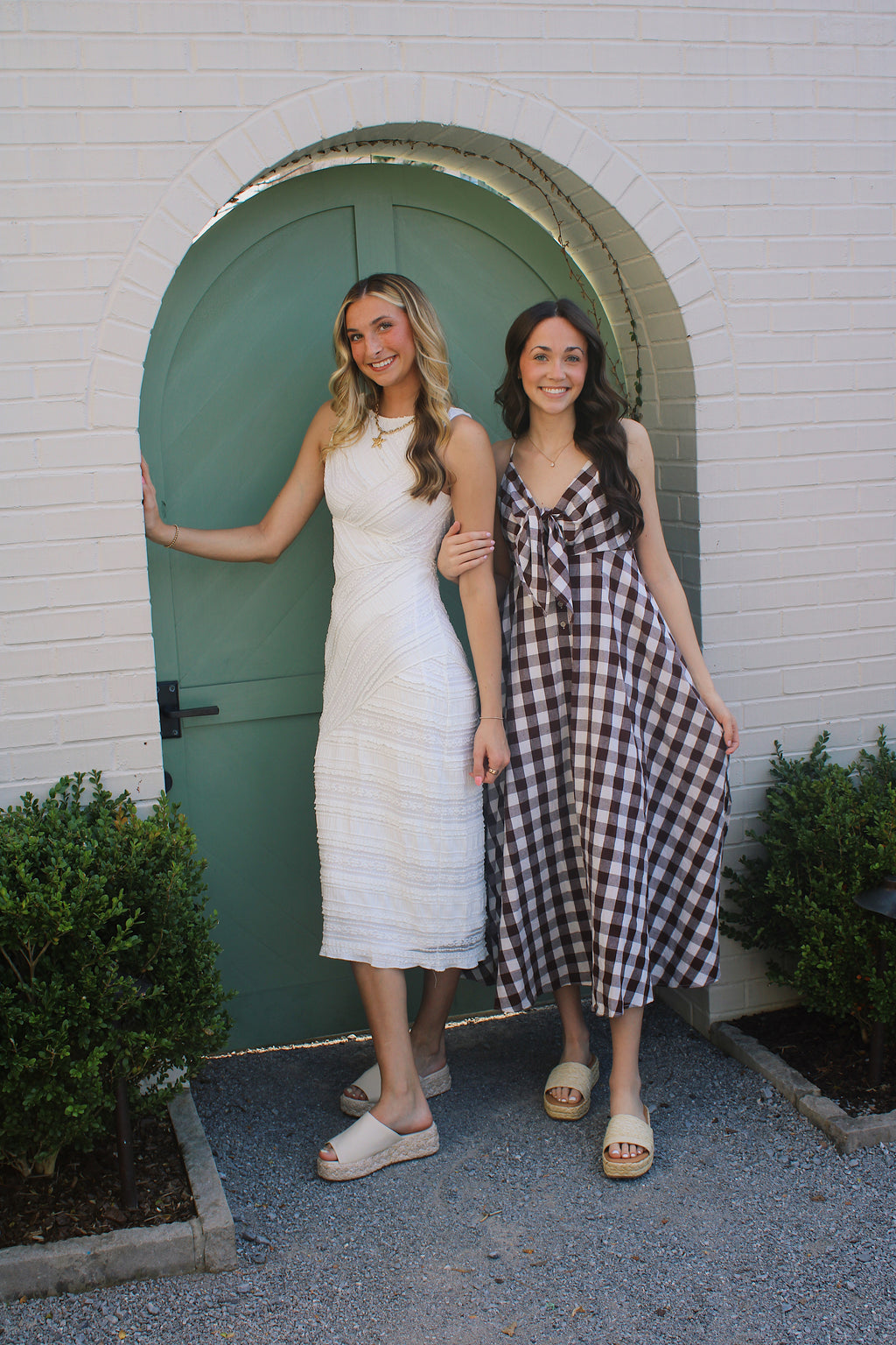 Sienna Tie-Front Gingham Dress