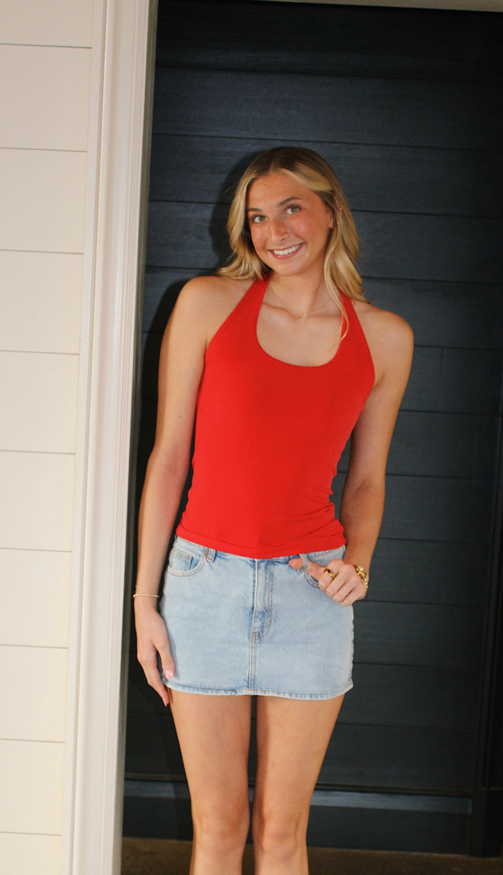 Sophia Halter Top - Red