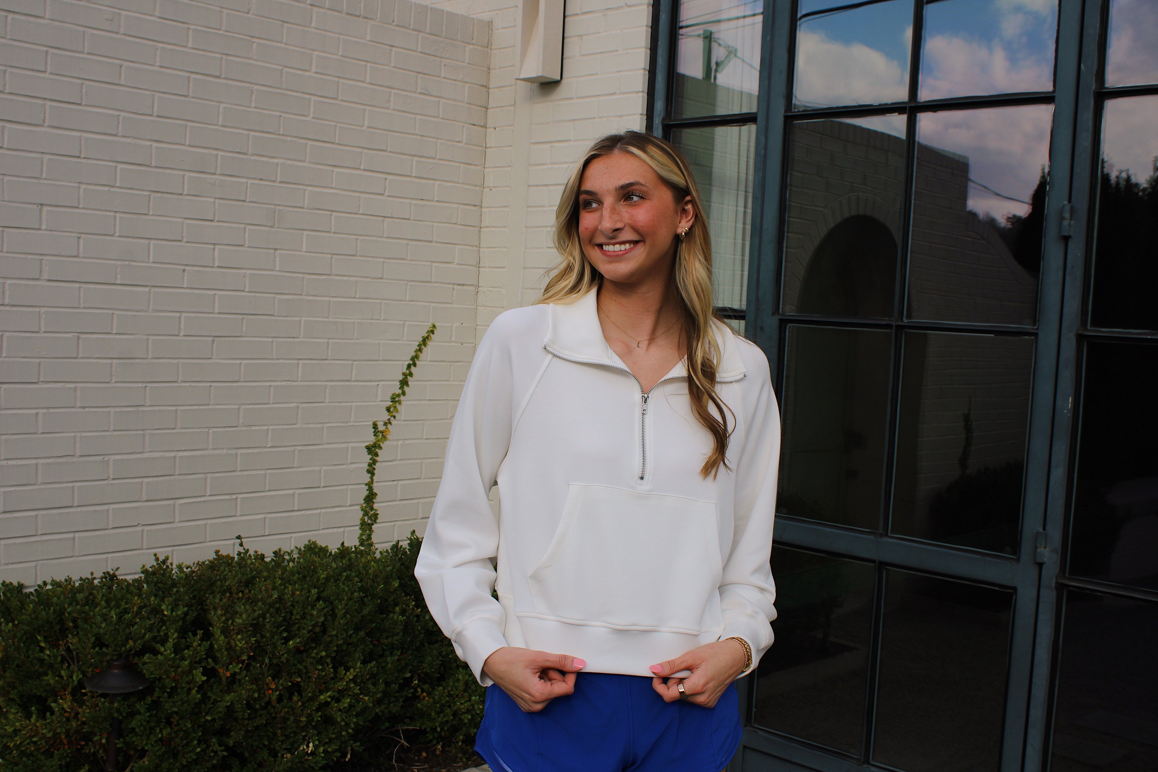 Jenni Quarter-Zip - White
