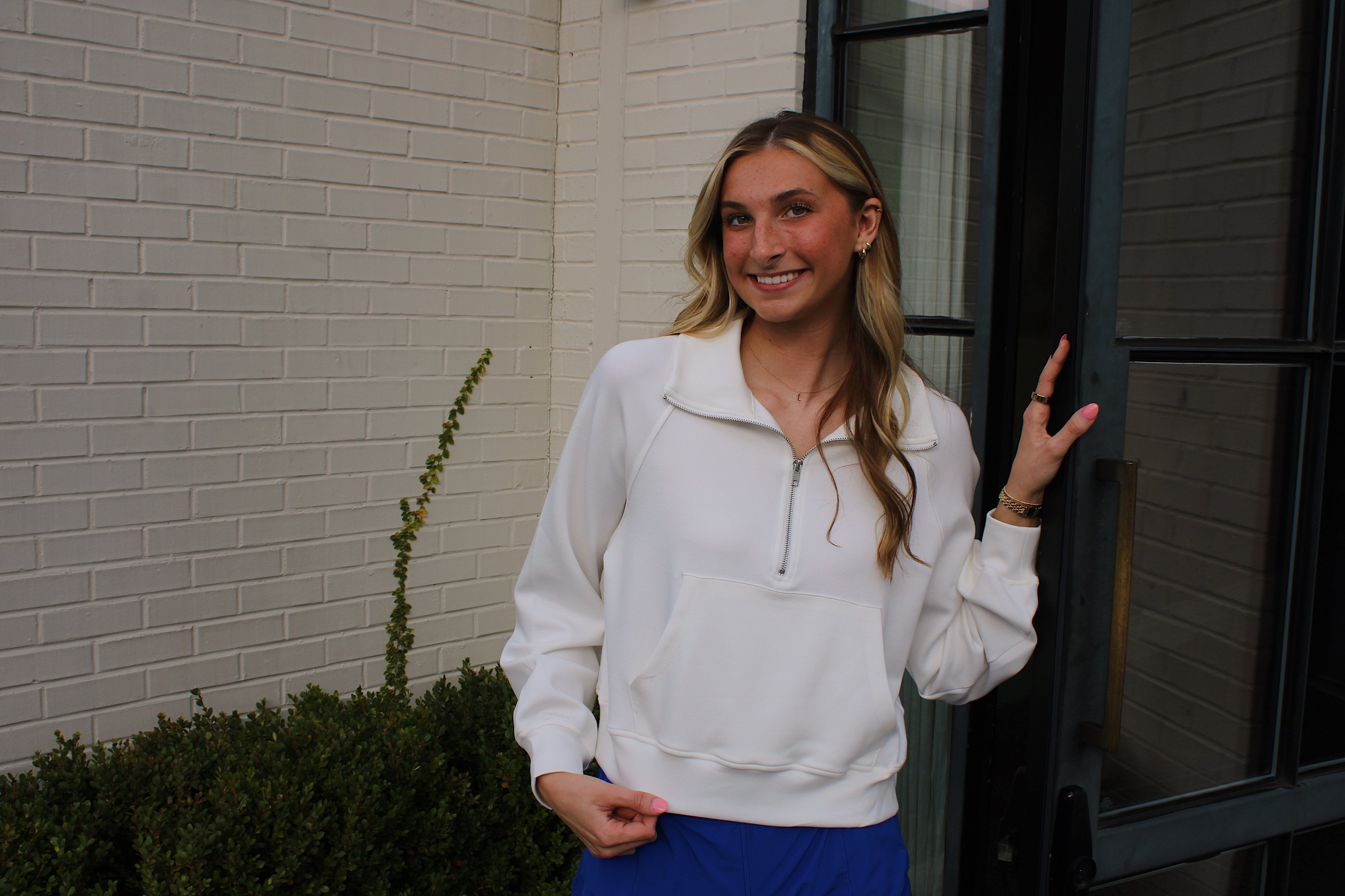 Jenni Quarter-Zip - White