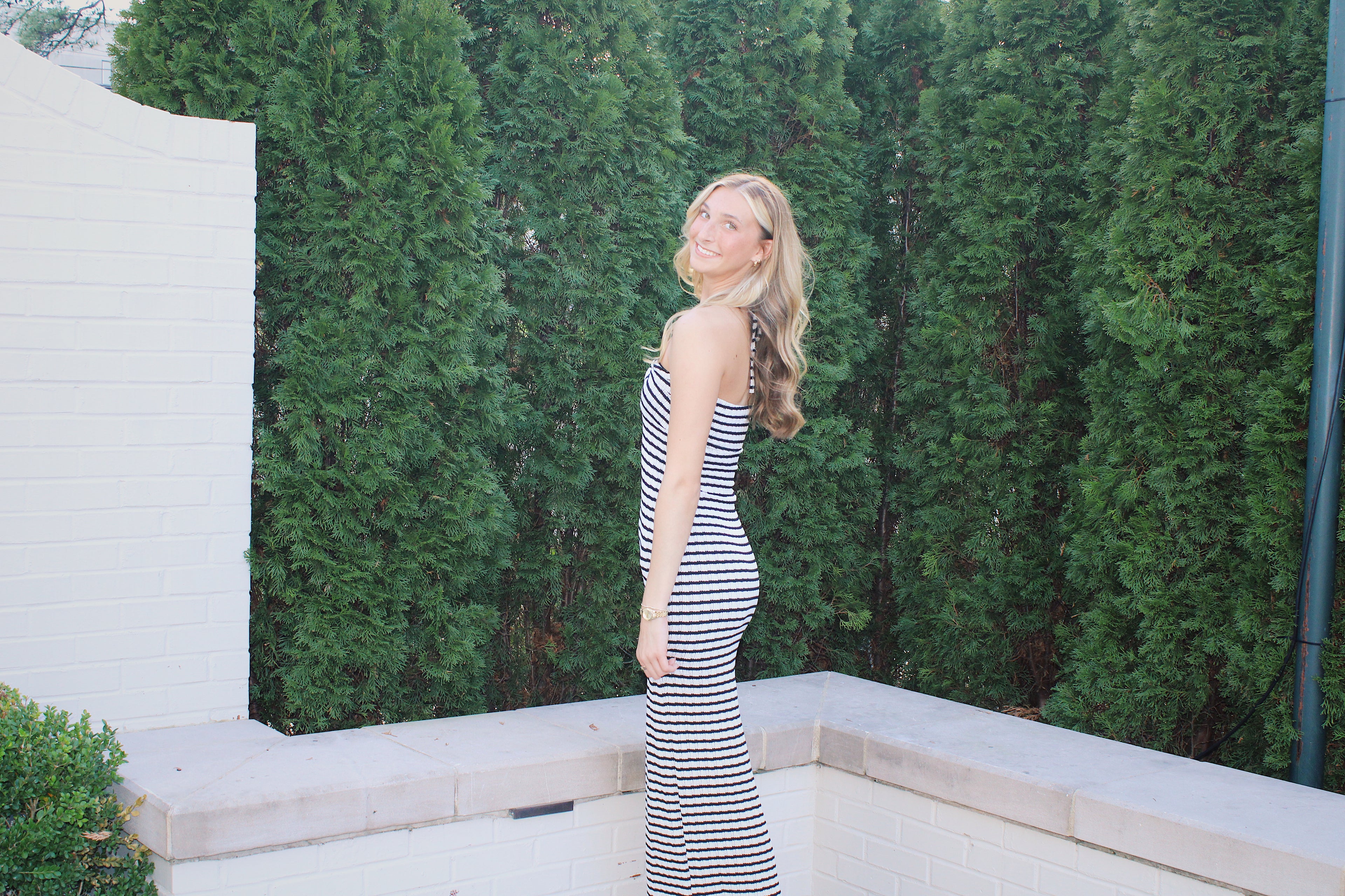Amara Striped Halter Dress S Amara Striped Halter Dress S