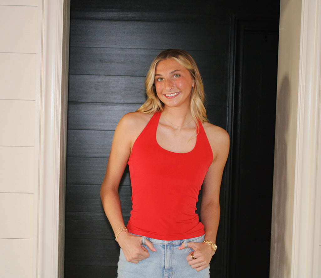 Sophia Halter Top - Red
