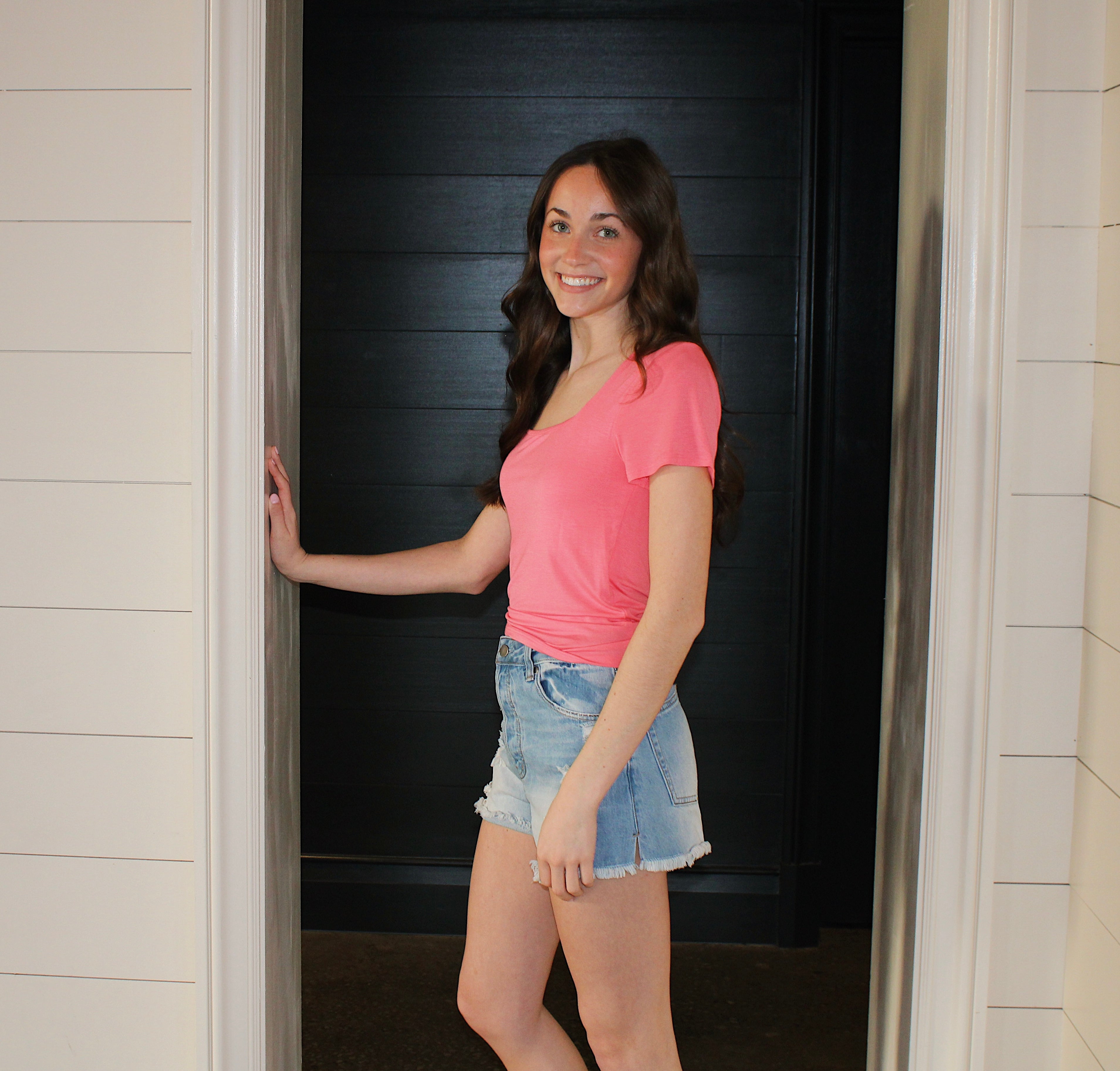 Rosie Pink Square Neck Top