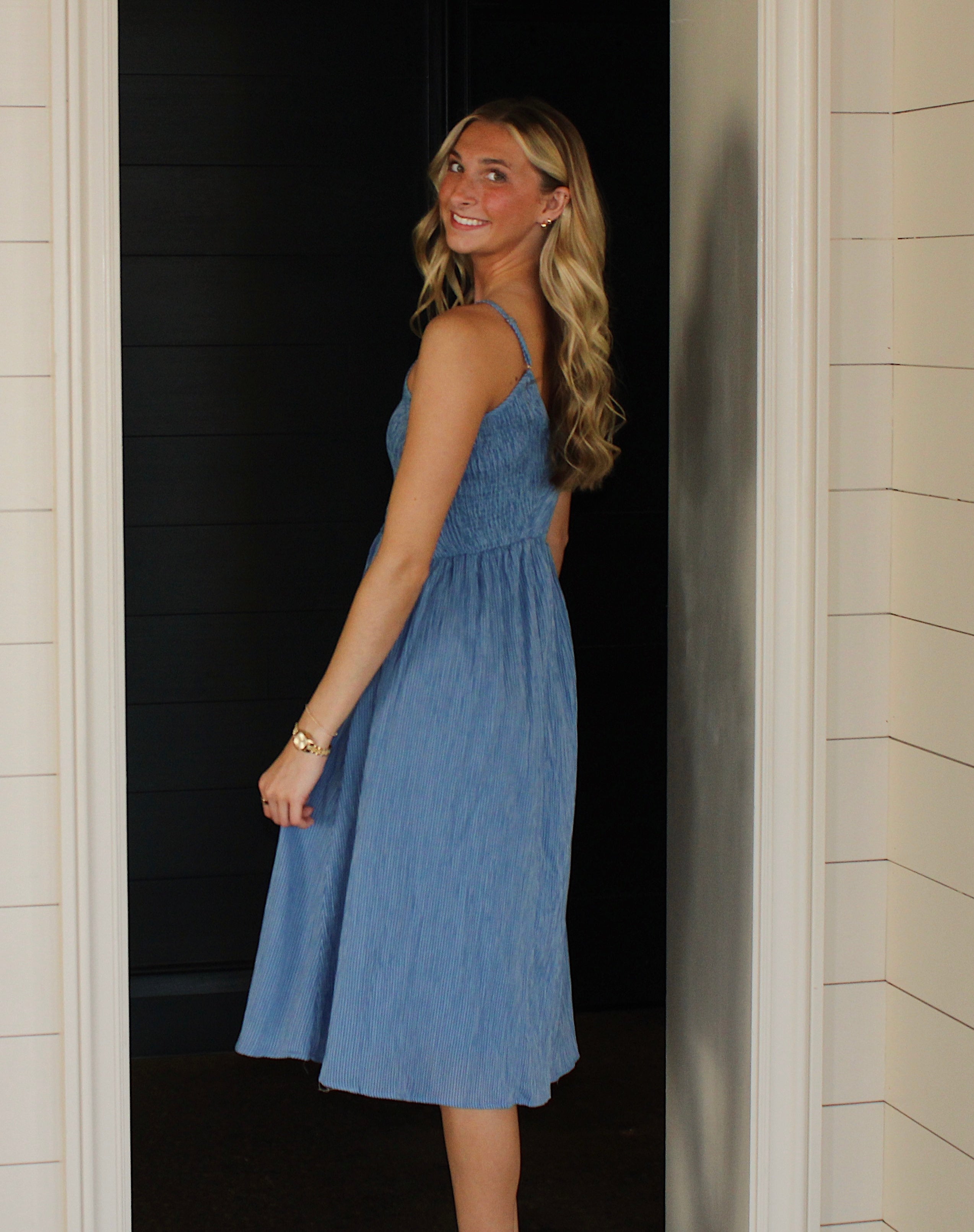 Tatum Striped Midi Dress