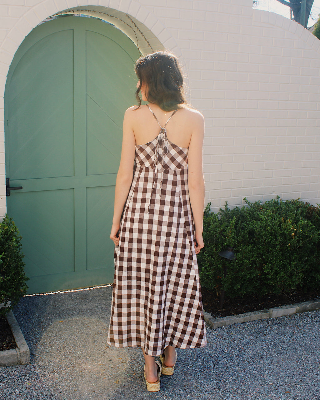 Sienna Tie-Front Gingham Dress