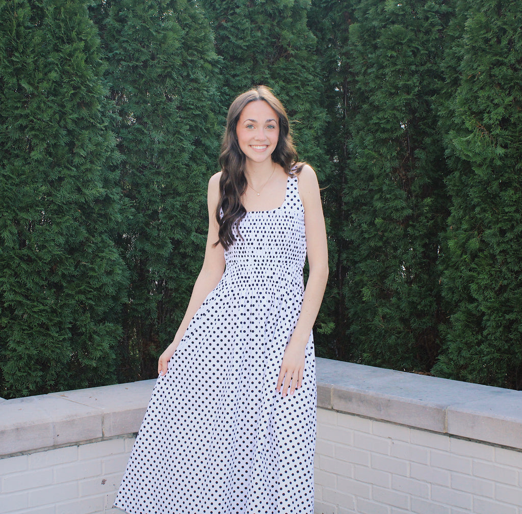 Zoe Polka Dot Midi Dress