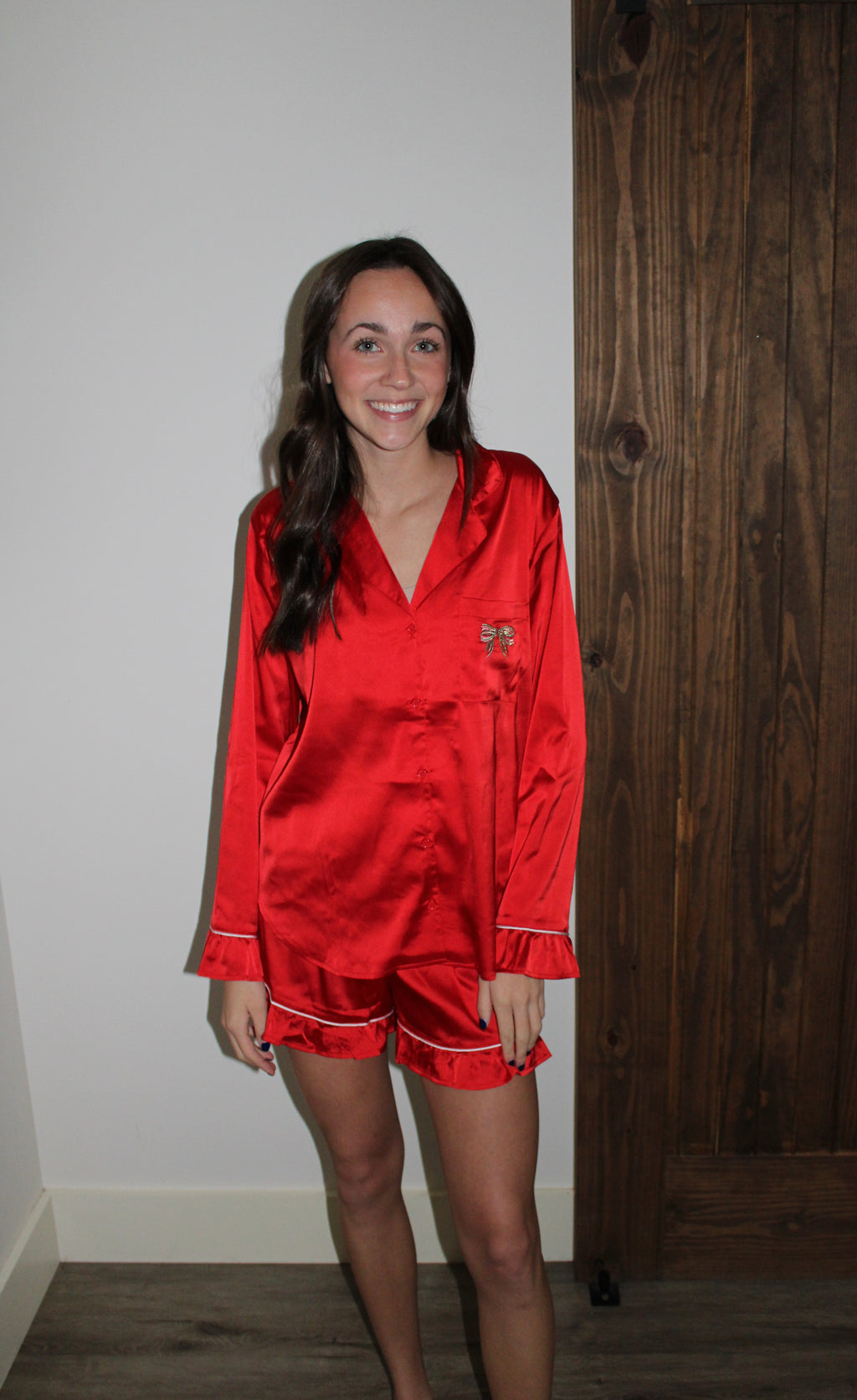 Scarlet Bow Pajama Set