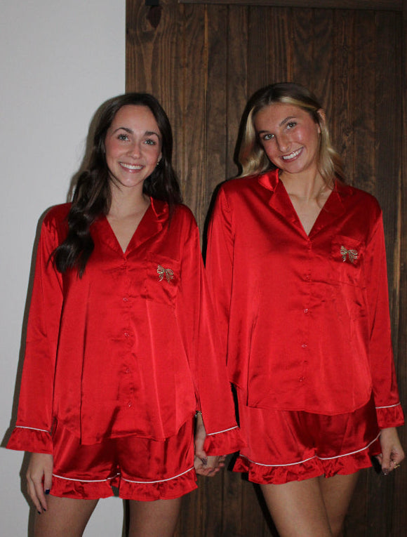 Scarlet Bow Pajama Set