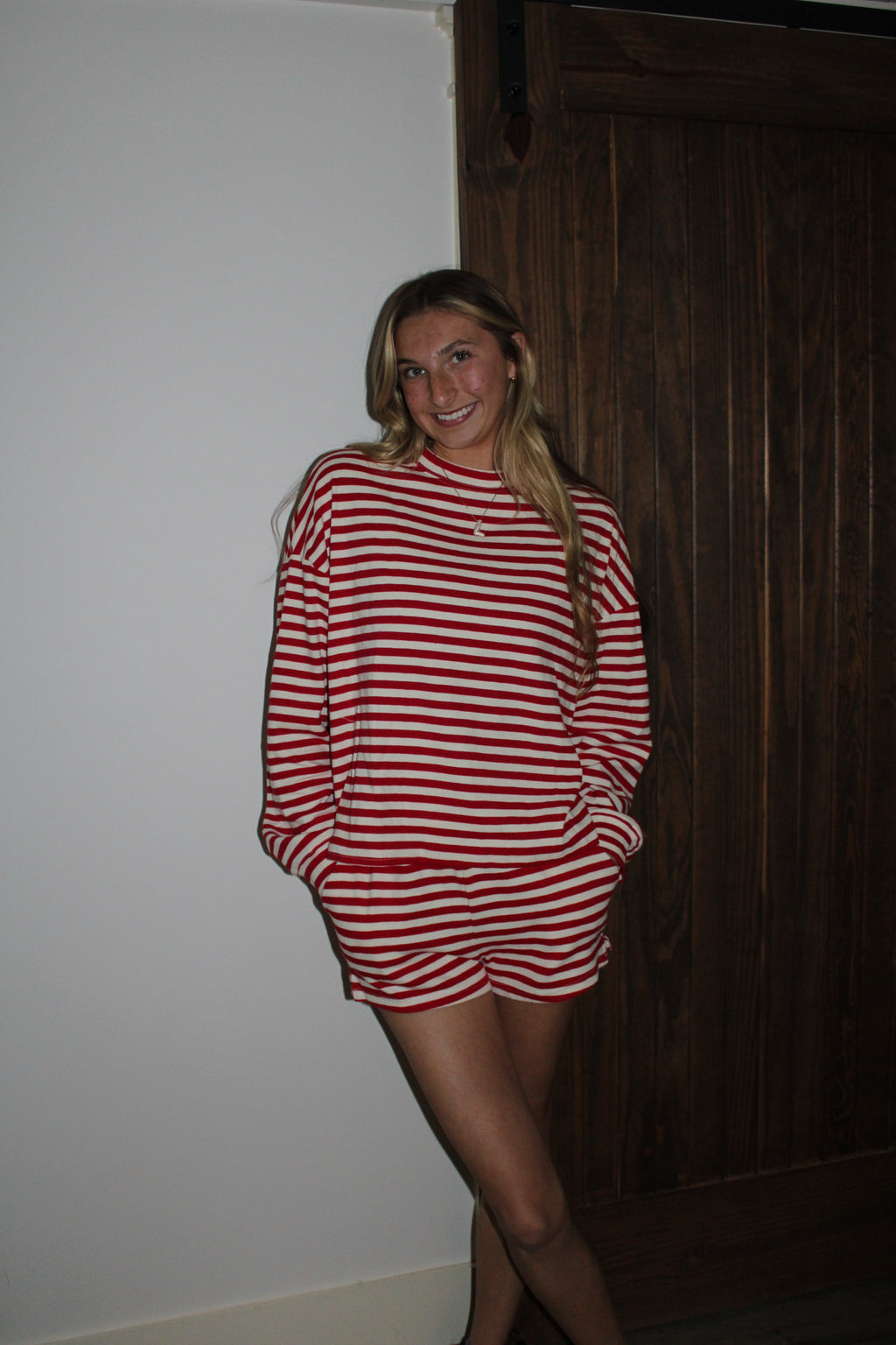 Peppermint Stripes Crewneck