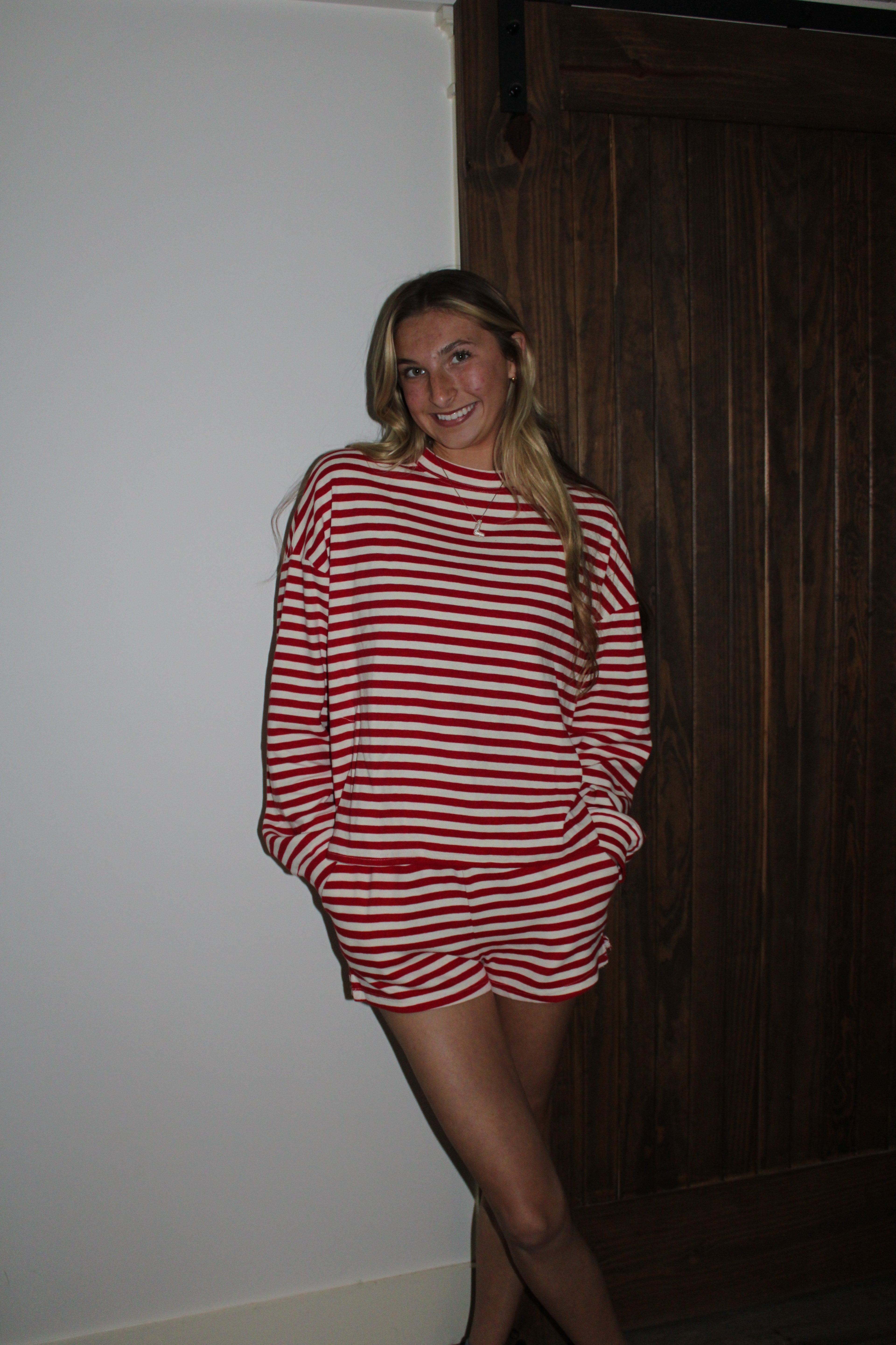 Peppermint Stripes Crewneck