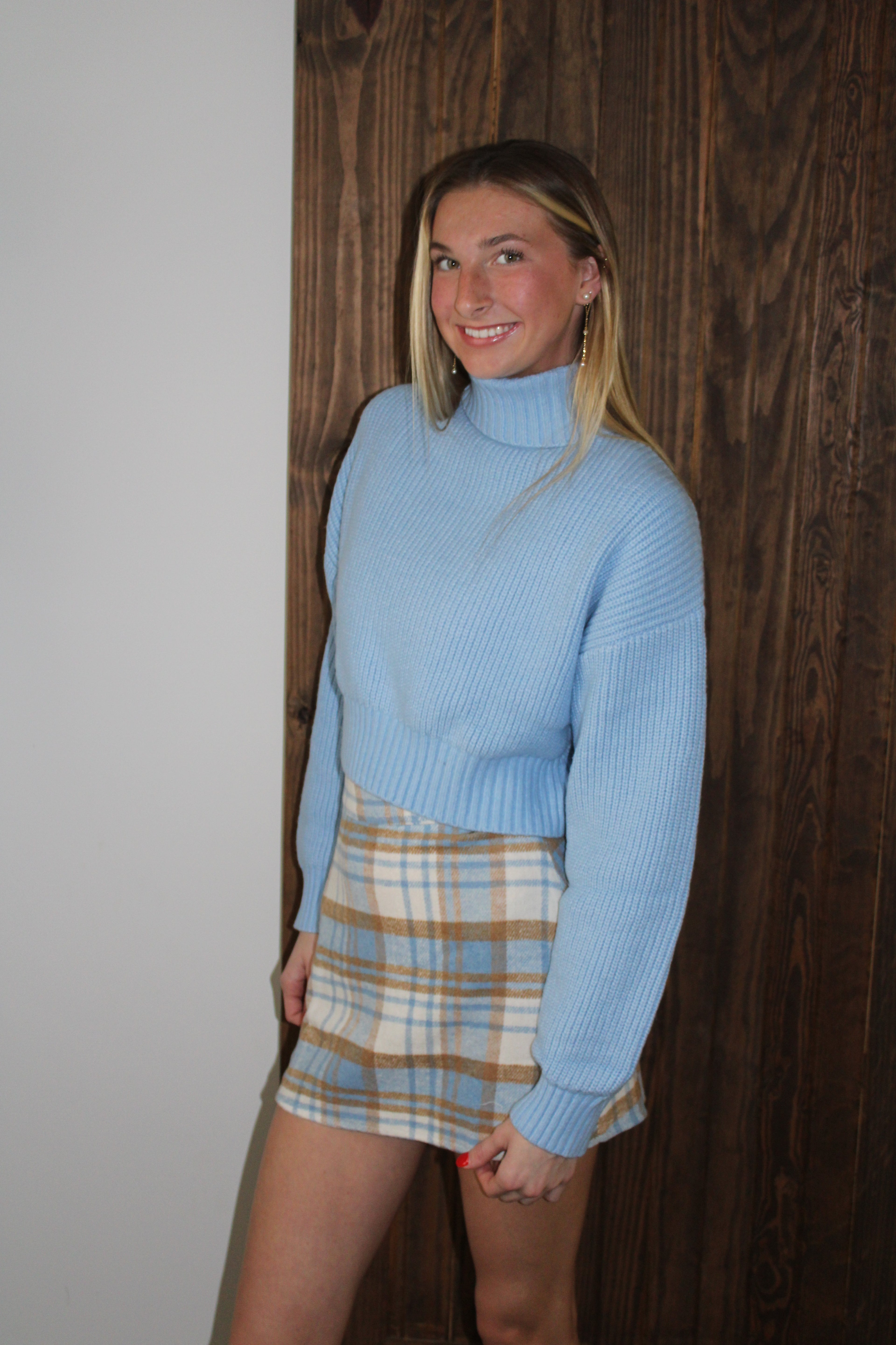 Snowfall Plaid Skirt