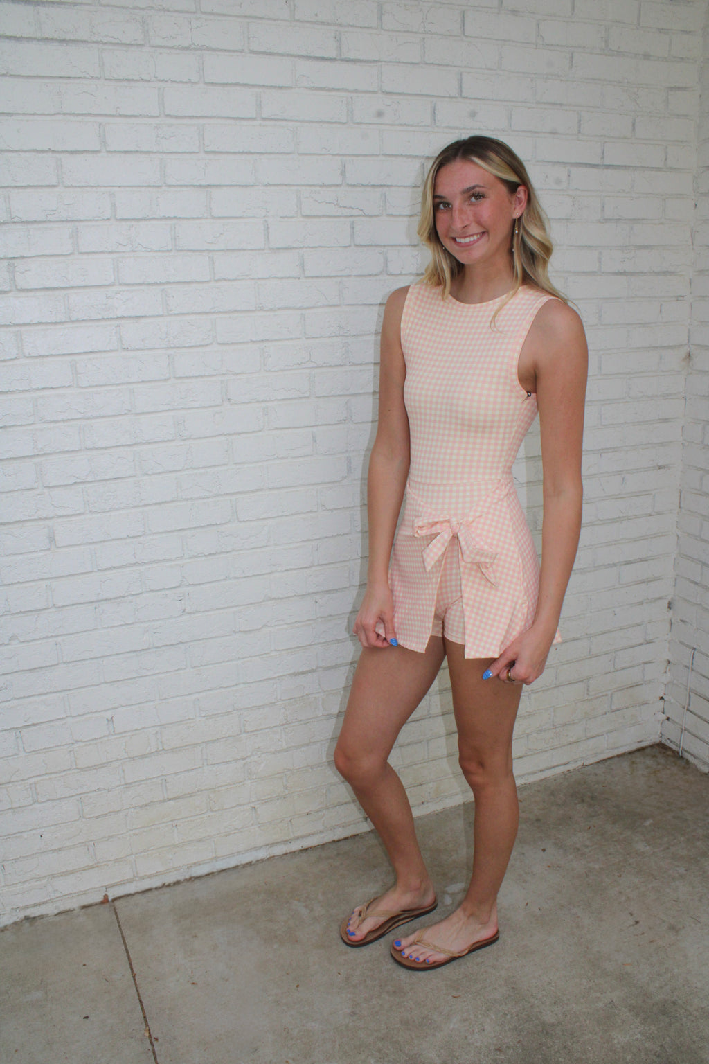 Emily Wrap Tie Dress - Peach