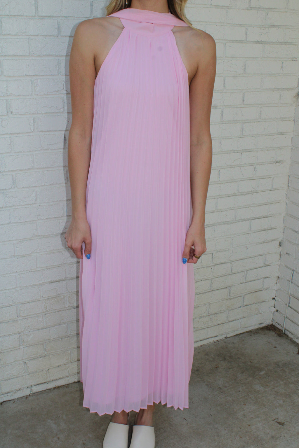 Gracie Pleated Midi Dress