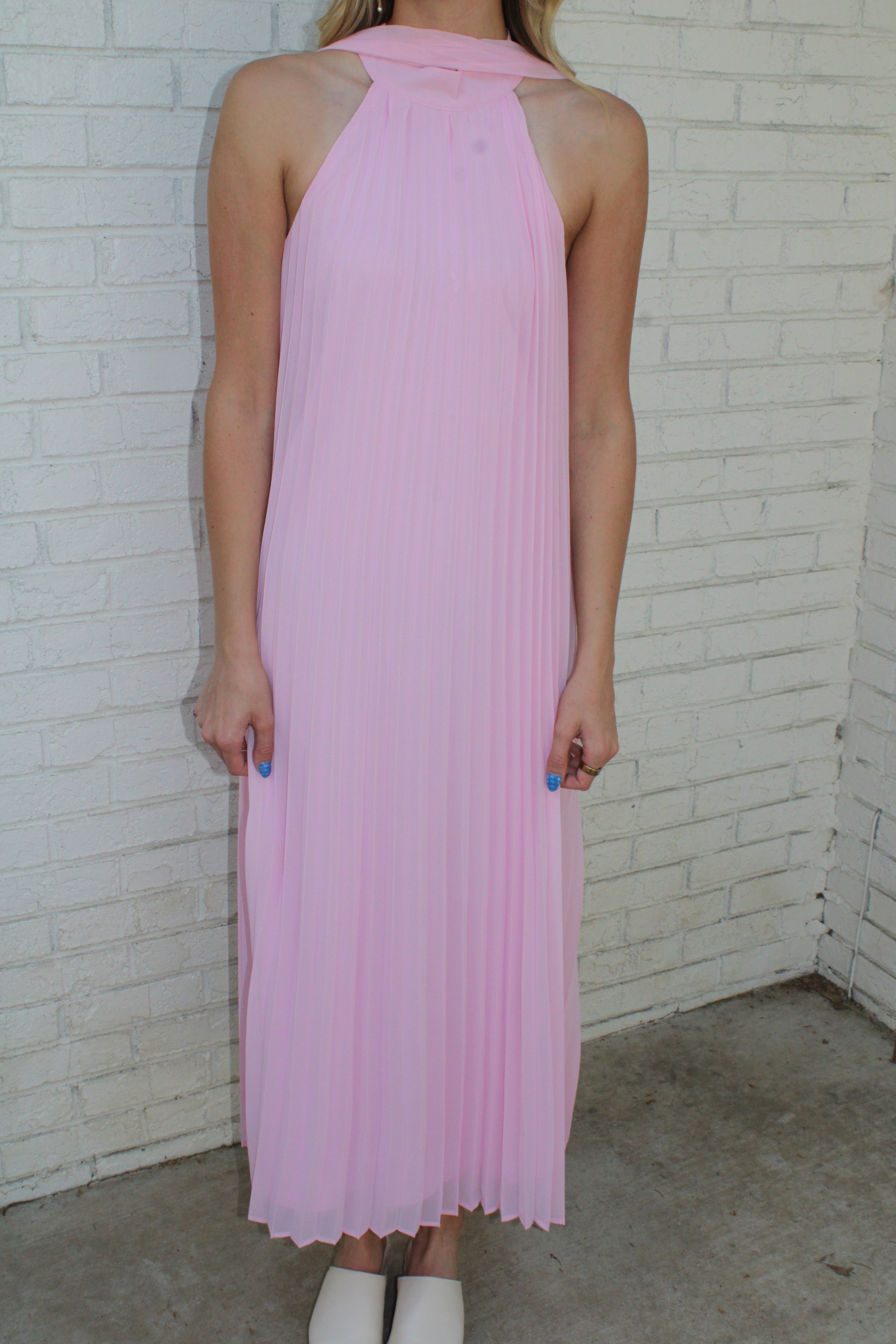 Gracie Pleated Midi Dress