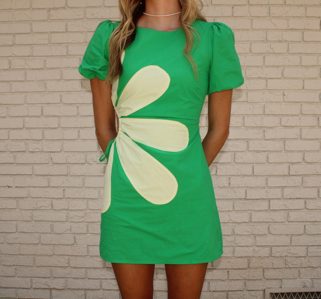 Macie Poplin Mini - Emerald/Light Lime