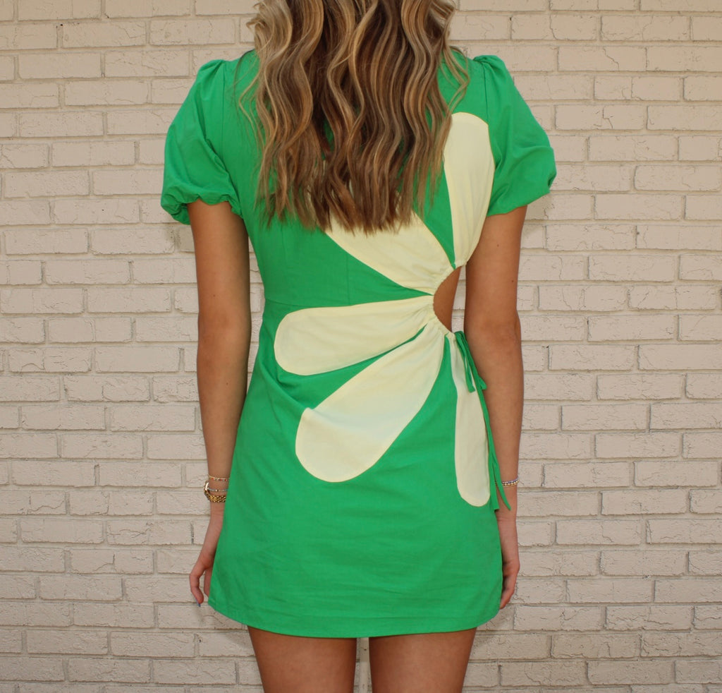 Macie Poplin Mini - Emerald/Light Lime
