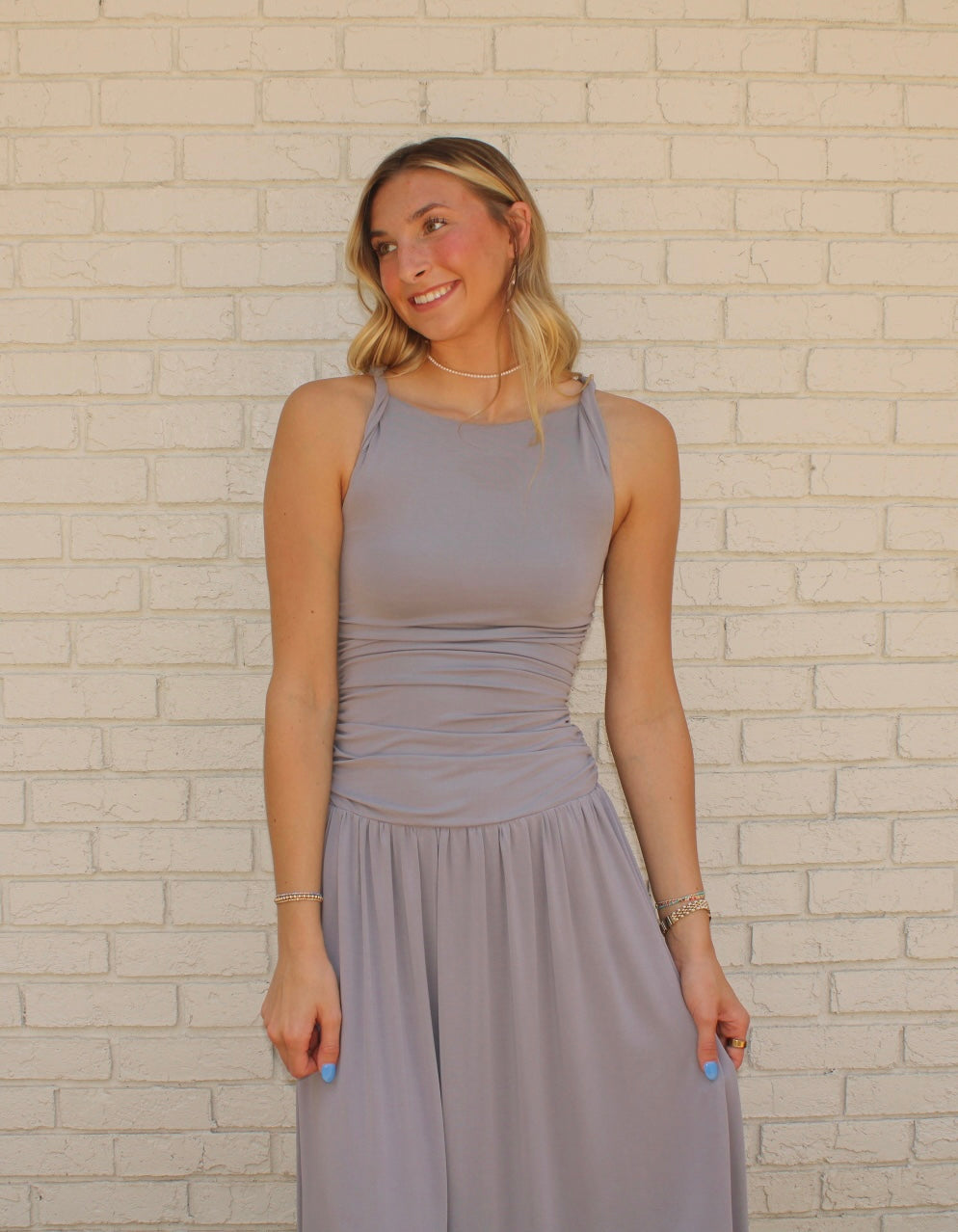 Cassie Ruched Midi Dress