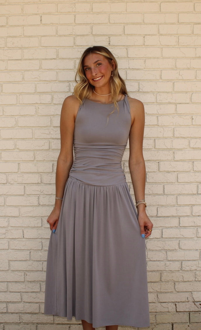 Cassie Ruched Midi Dress