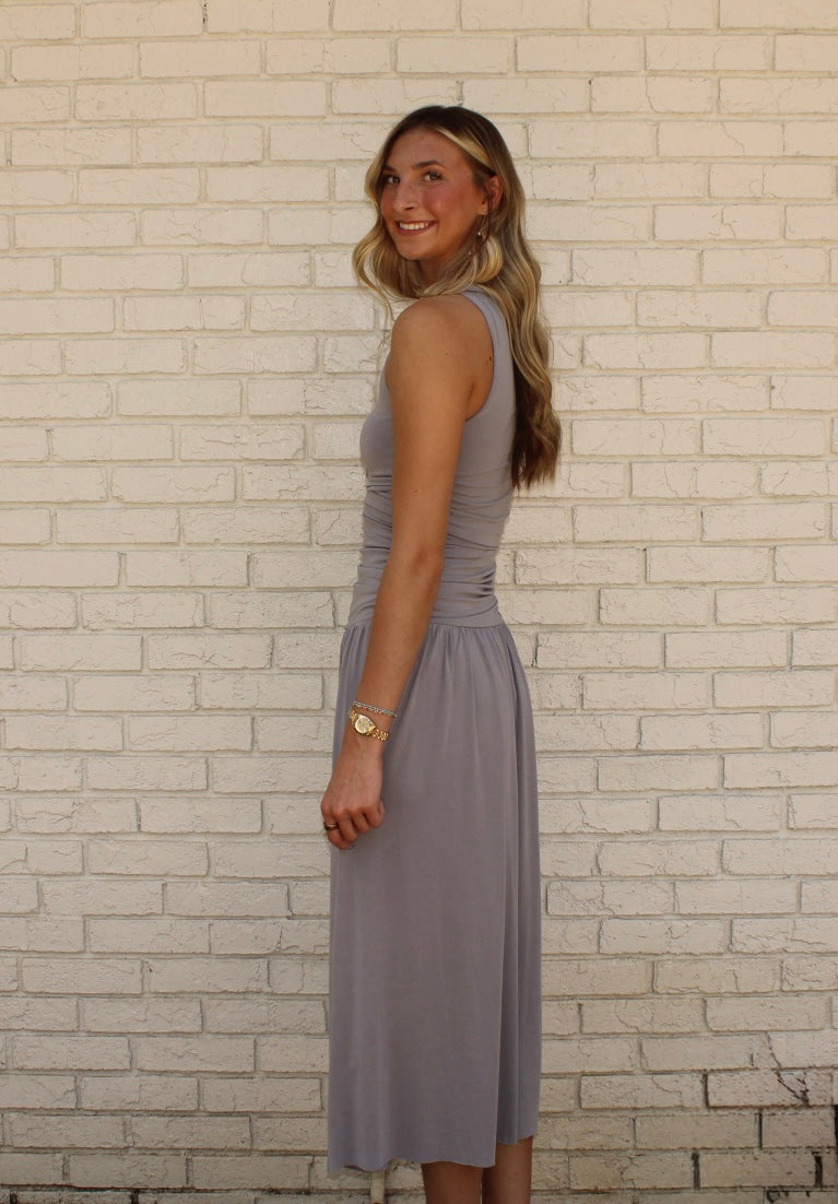 Cassie Ruched Midi Dress