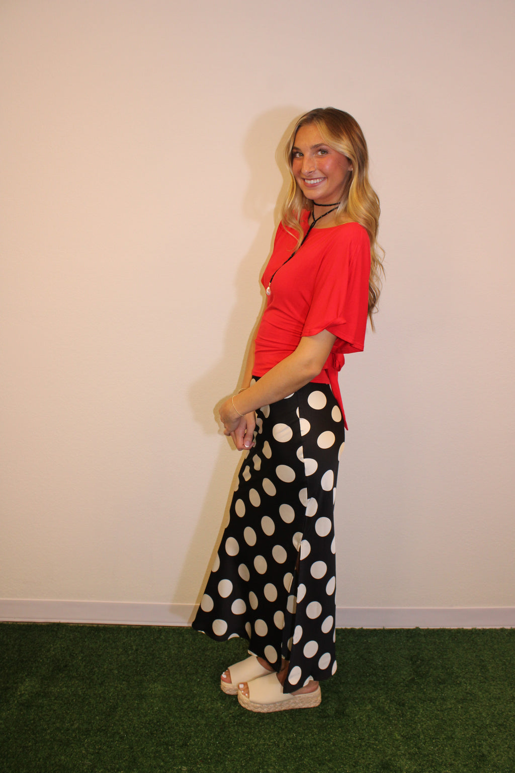 Emmaline Polka Dot Maxi Skirt