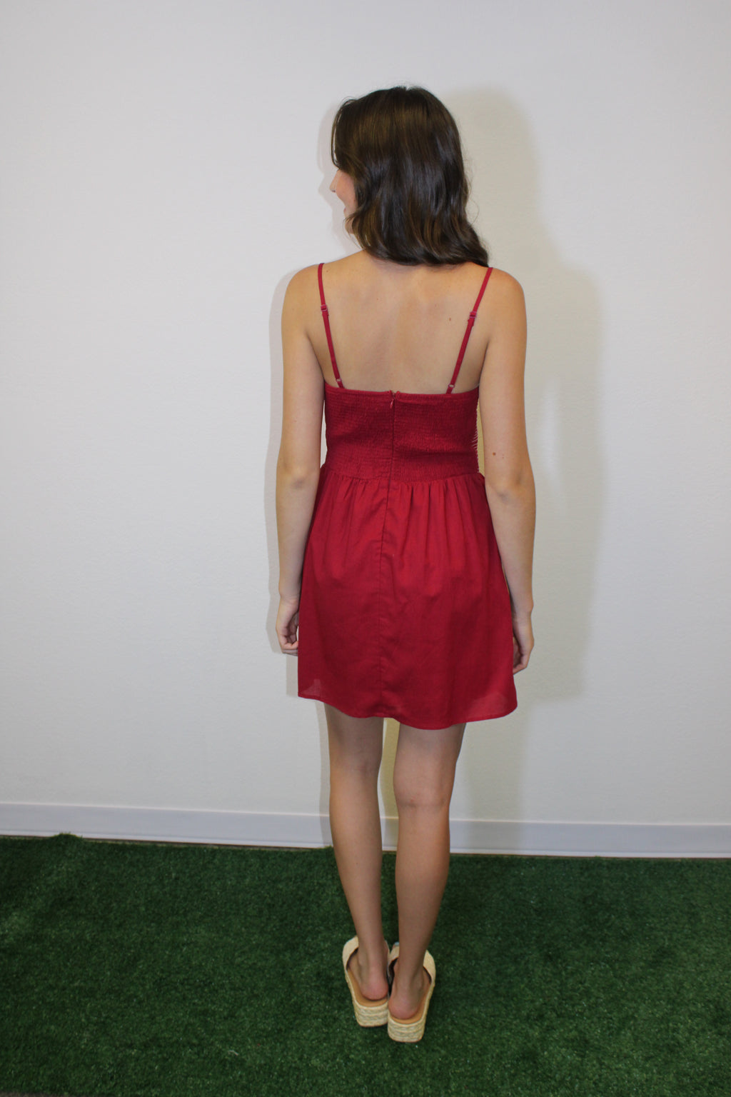 Amelia Top Stitch Sleeveless Mini Dress