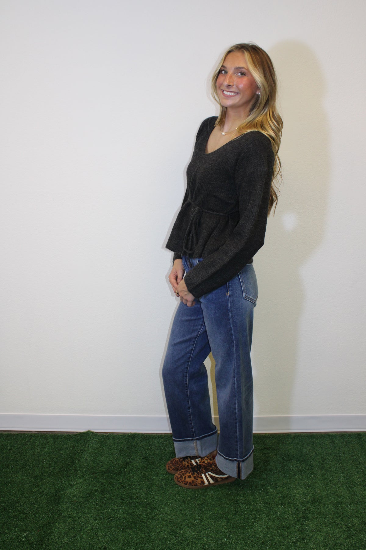 Kendall Tie-Waist Sweater