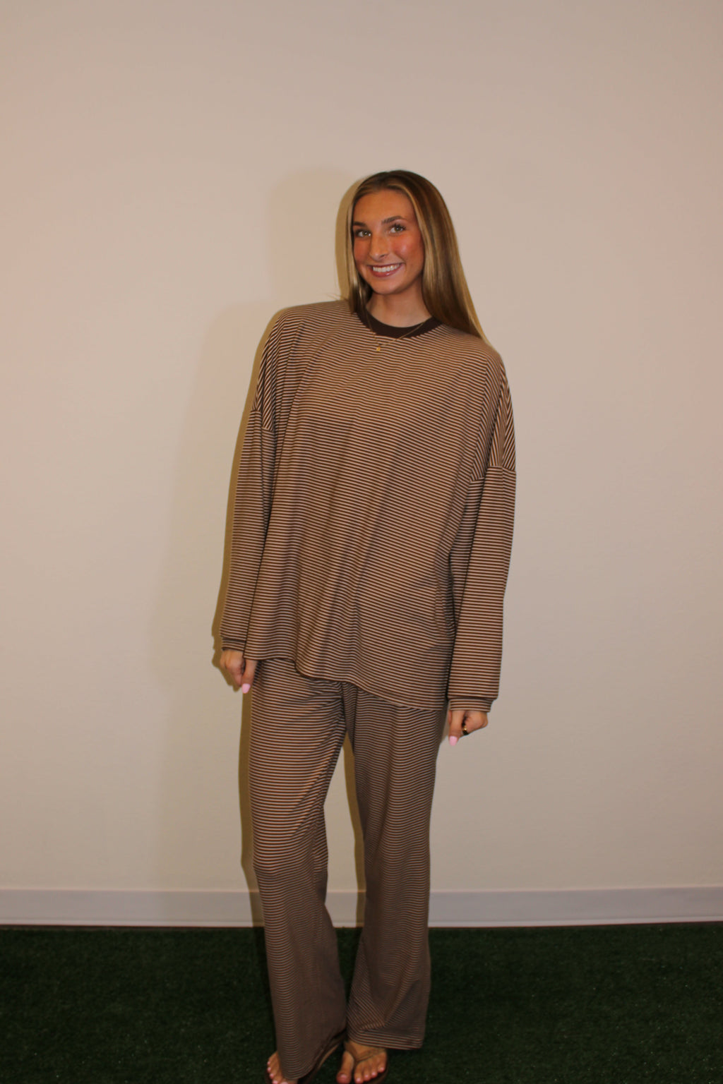 Piper Striped Lounge Crewneck