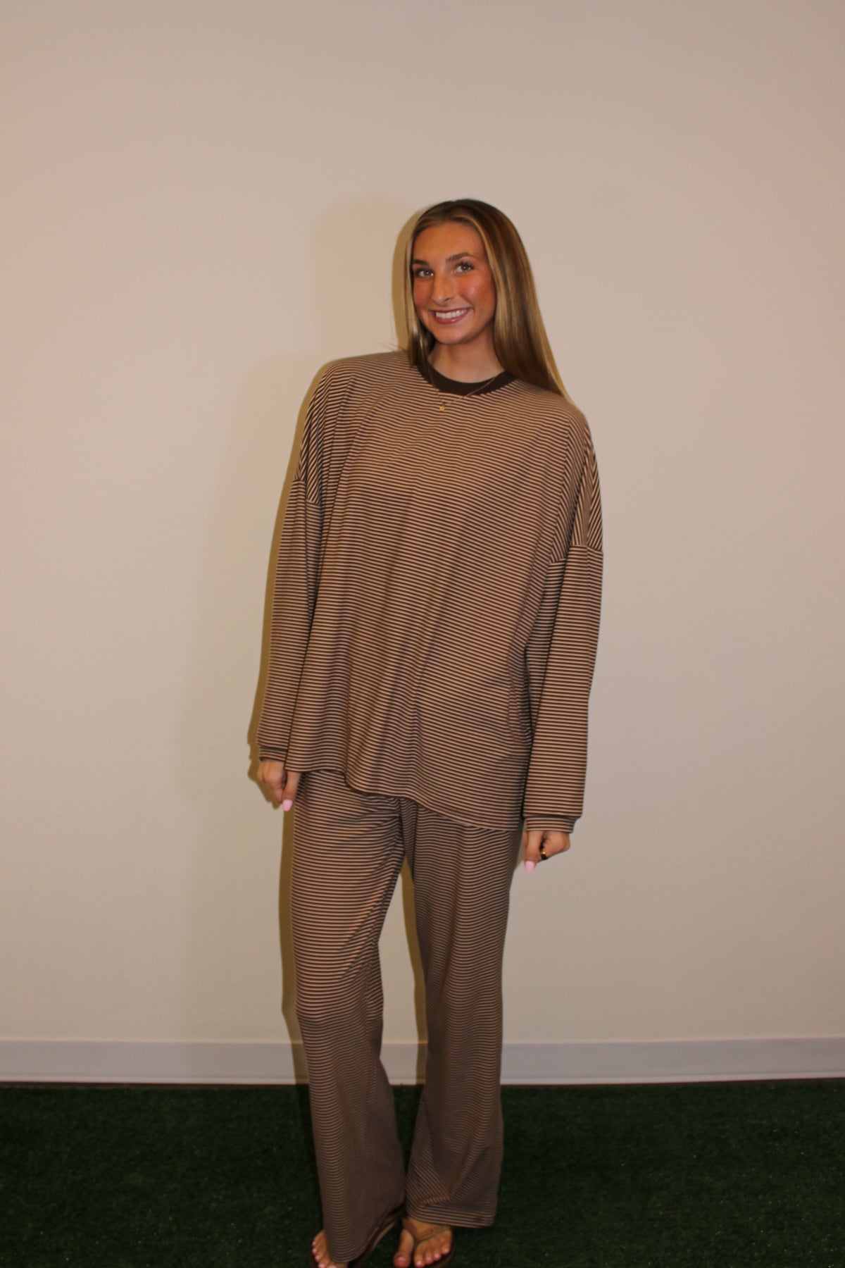 Piper Striped Lounge Crewneck