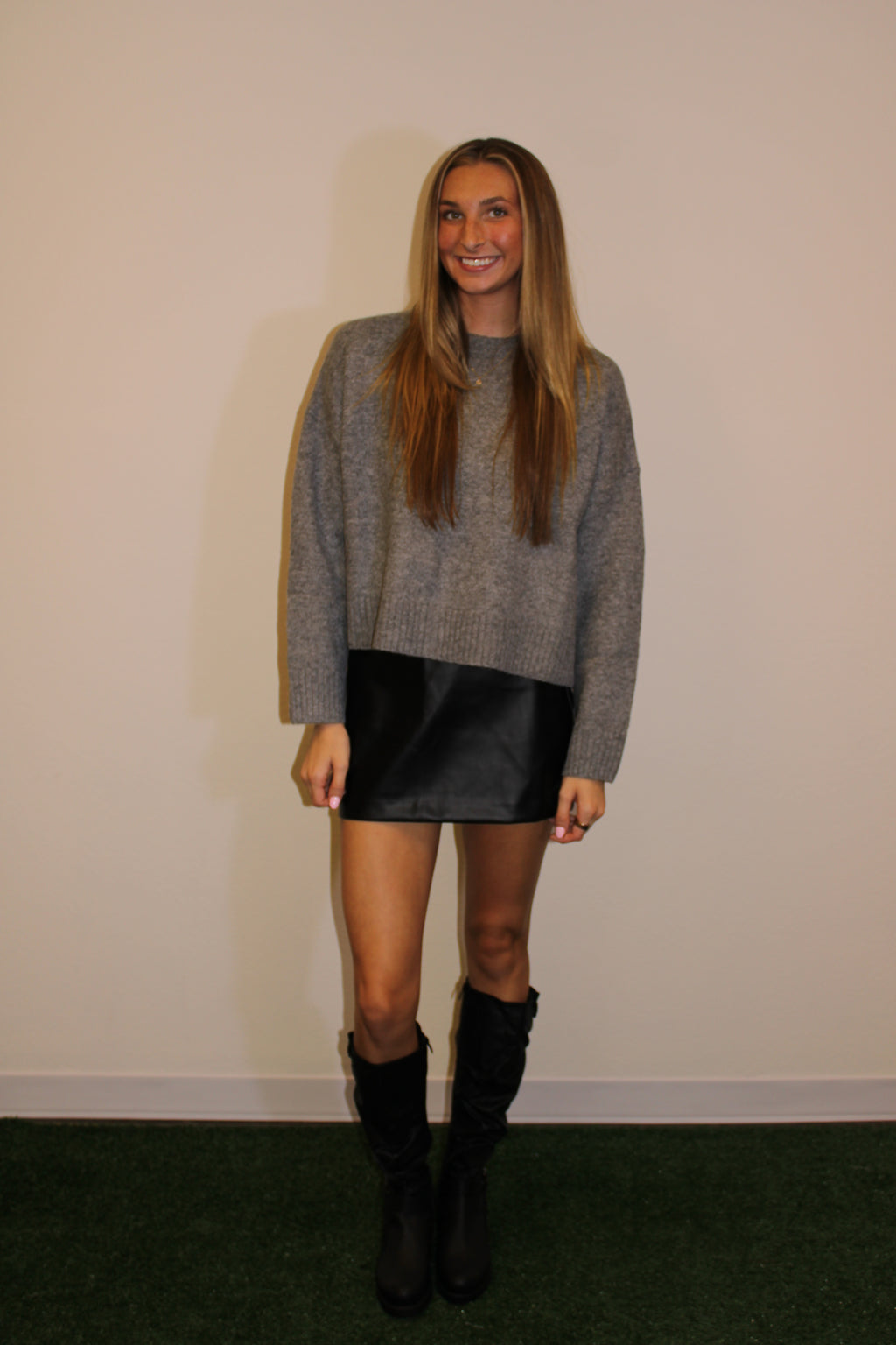 Jolene Bow Sweater - Charcoal Heather