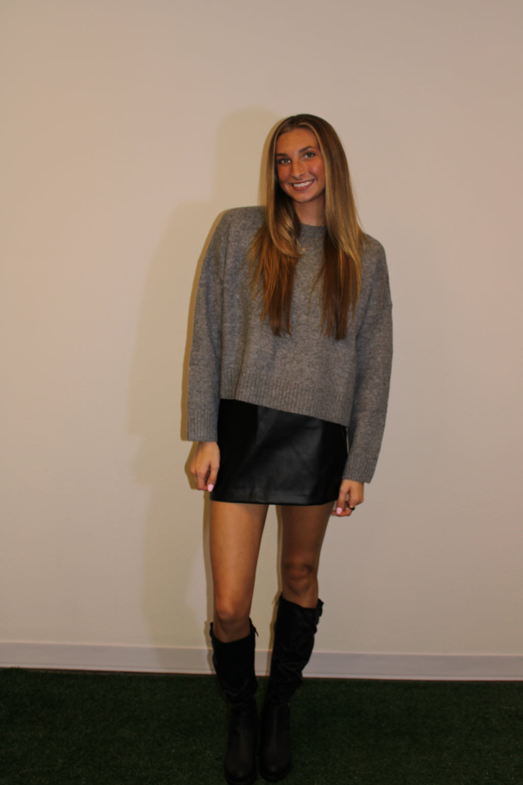 Jolene Bow Sweater - Charcoal Heather