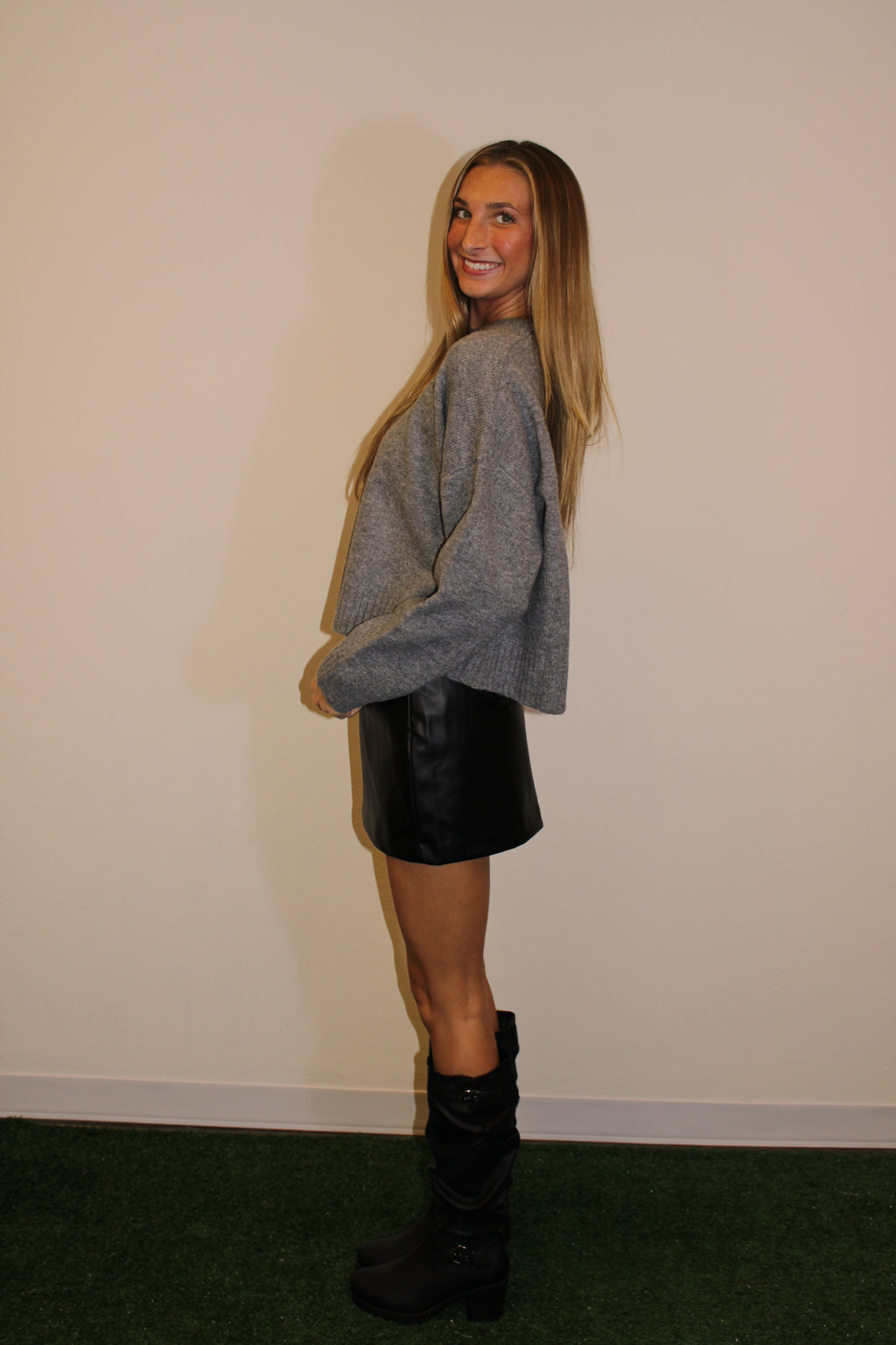 Jolene Bow Sweater - Charcoal Heather