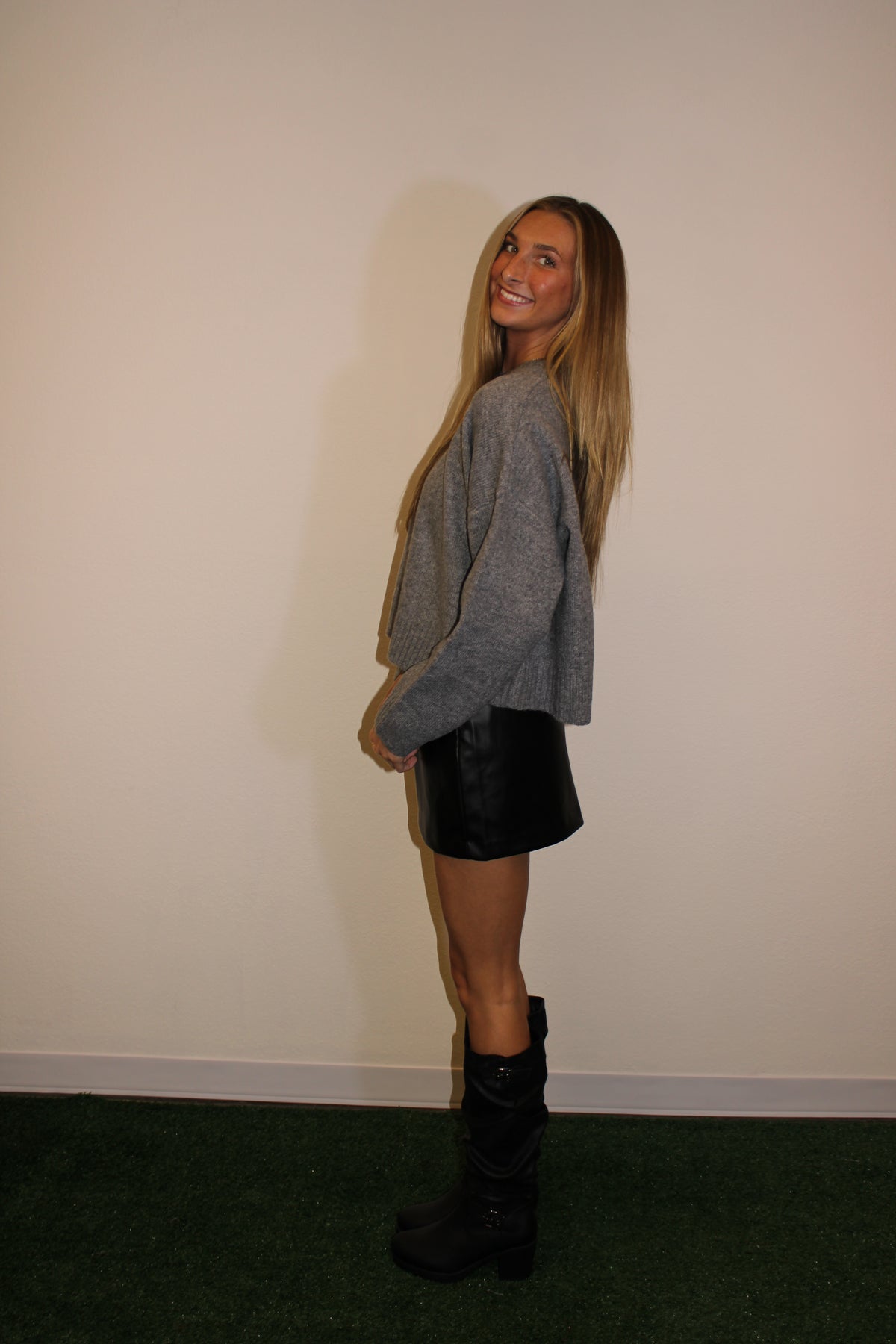 Jolene Bow Sweater - Charcoal Heather