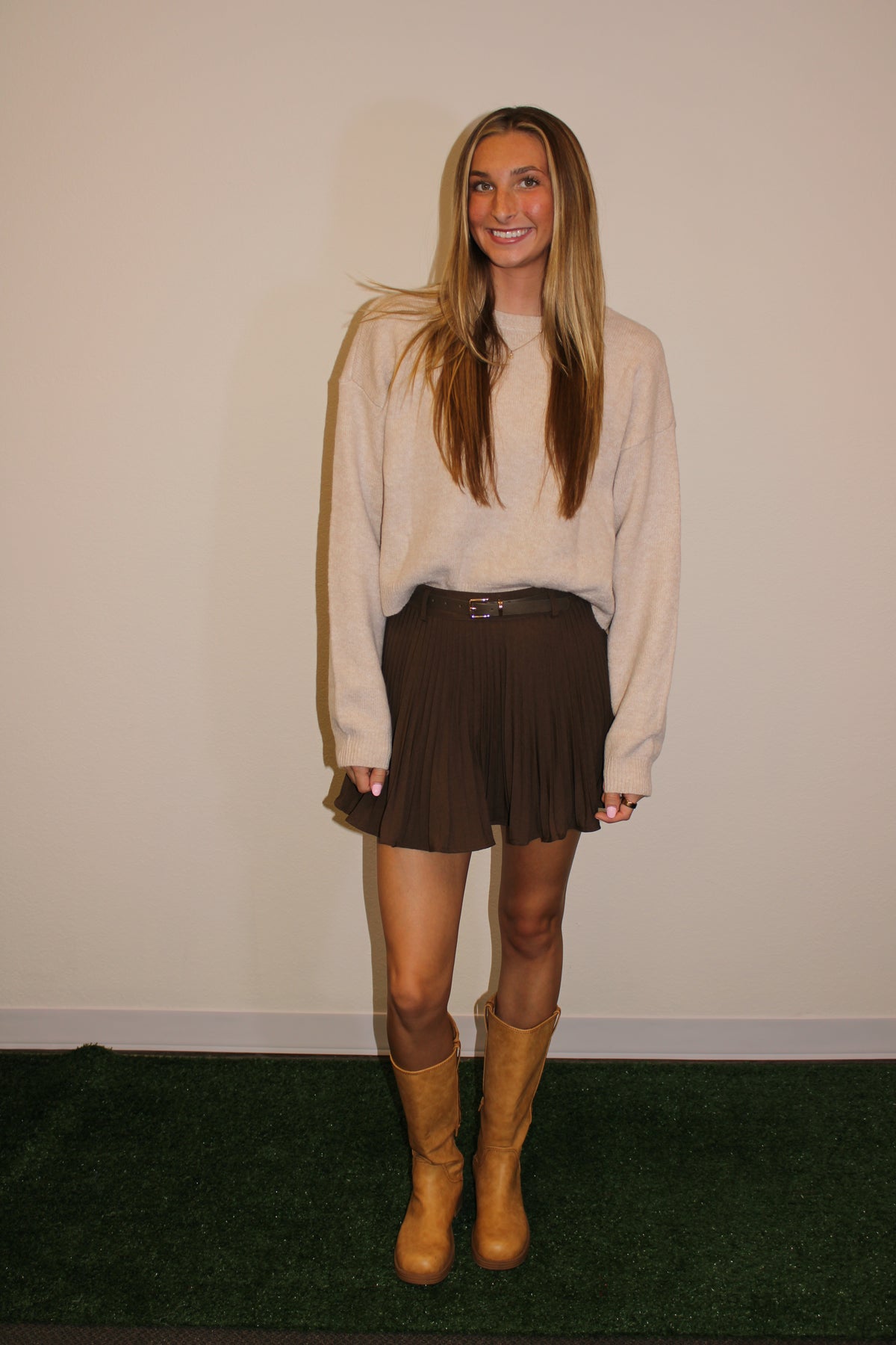 Carter Bow Sweater - Taupe