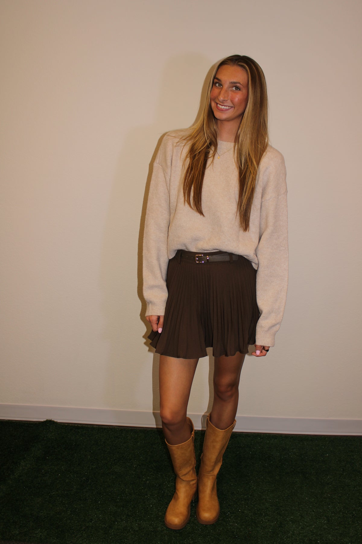 Carter Bow Sweater - Taupe