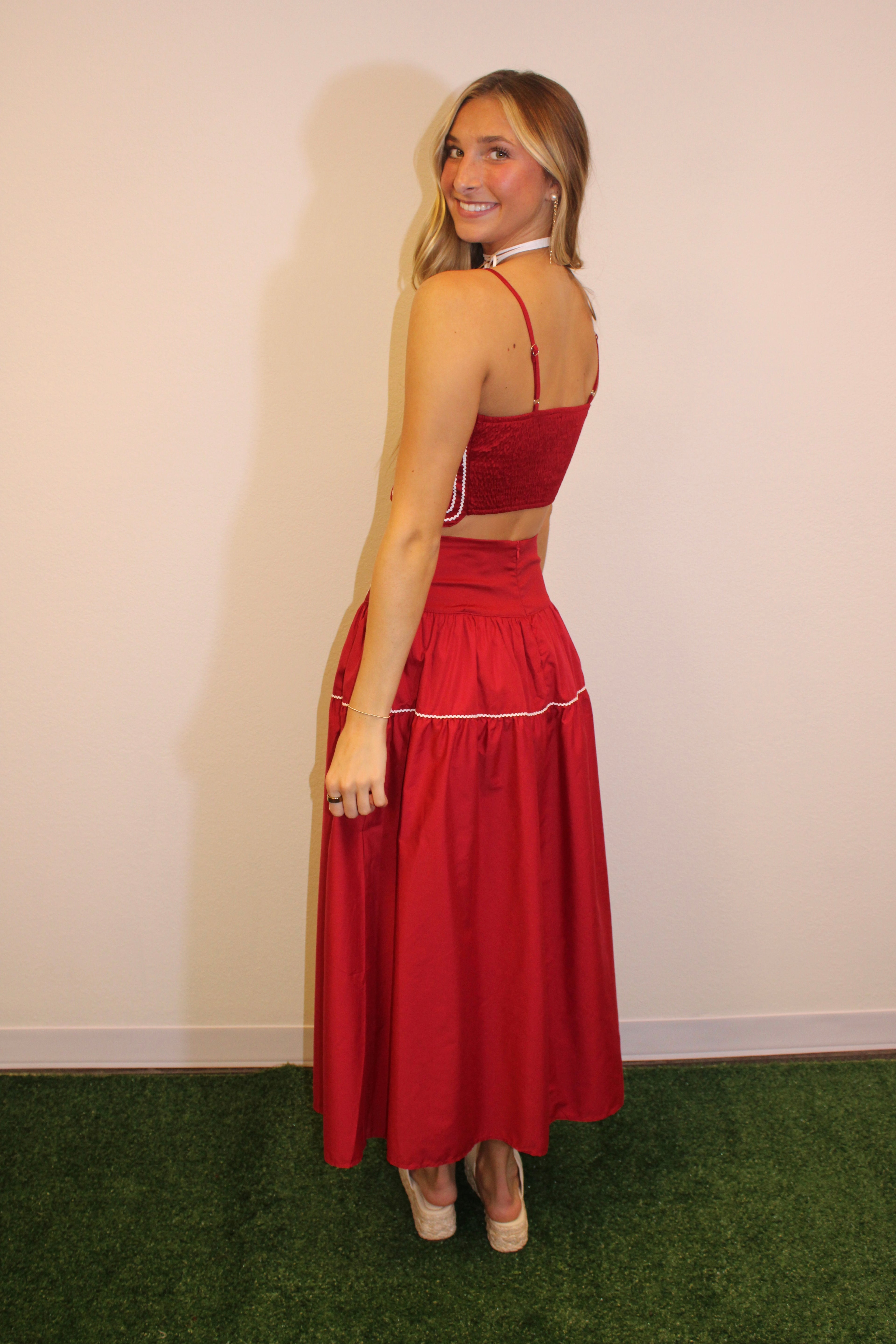 Brynn Lace Trimmed Top & Skirt Set